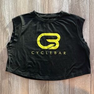 CycleBar Cropped Tank - Black/Yellow
